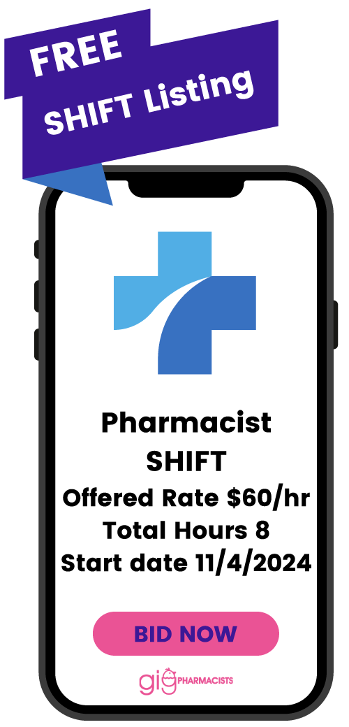 Gig Pharmacists - FREE Shift Listing